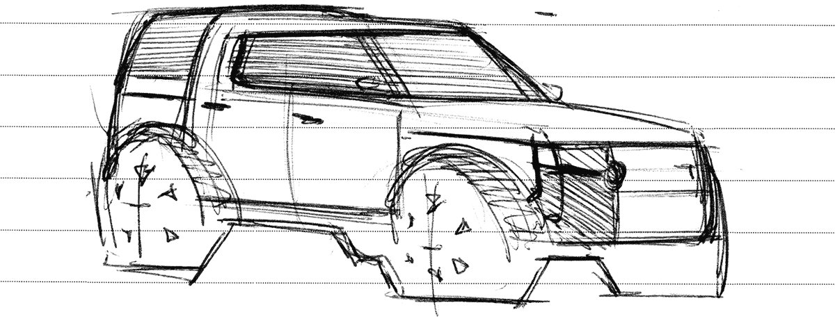 Land Rover Discovery Sketch
